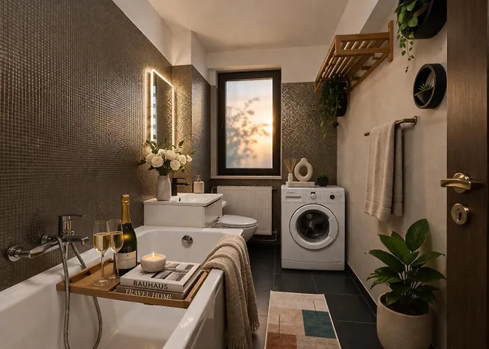 Stylish Monochrome 1br In Apartment Bukarest